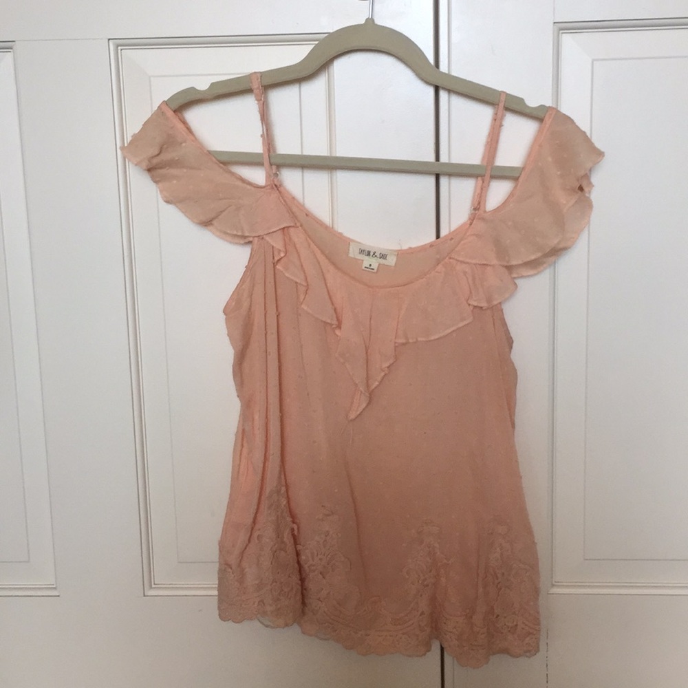 Ladies peach spaghetti strap top